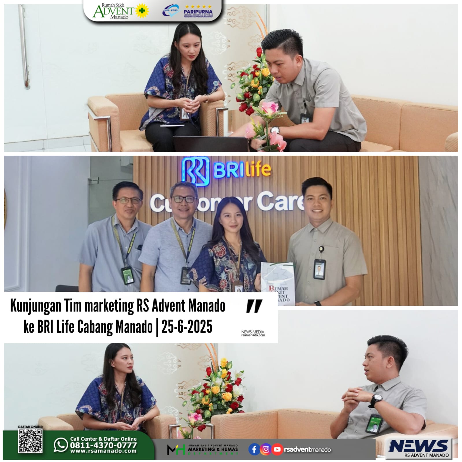Kunjungan Tim Marketing RS Advent Manado