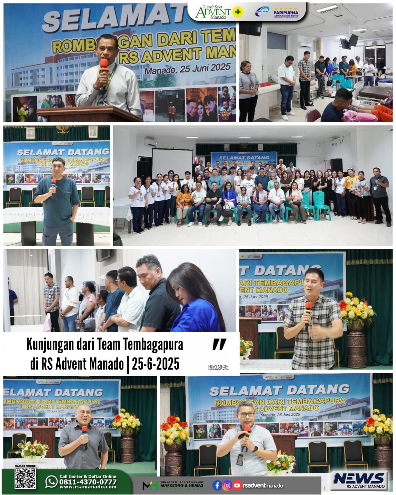 Kunjungan dari Team Tembagapura di RS Advent Manado