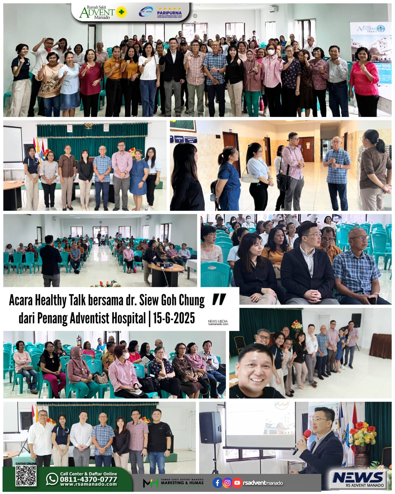 Acara Healthy Talk bersama dr. Siew Go Chung dari Penang Adventist Hospital